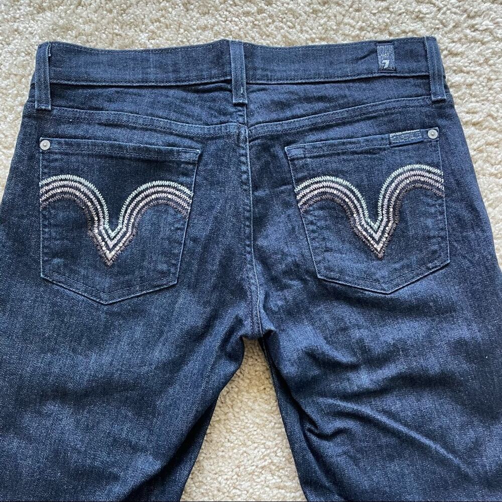 7 Dark Wash Straight Leg Jeans 29 - Picture 9 of 13